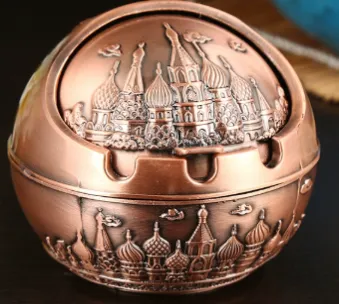 Decorative Spherical Metal Ashtray