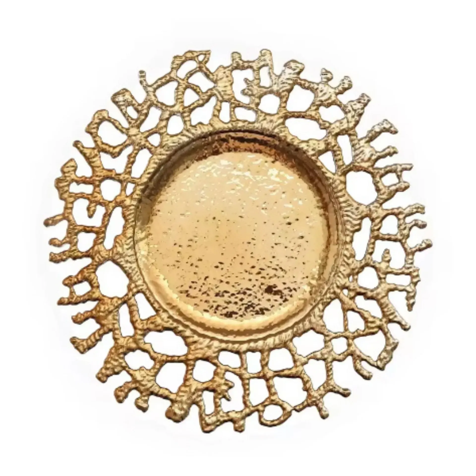 Gold Round Plastic Charger Plate