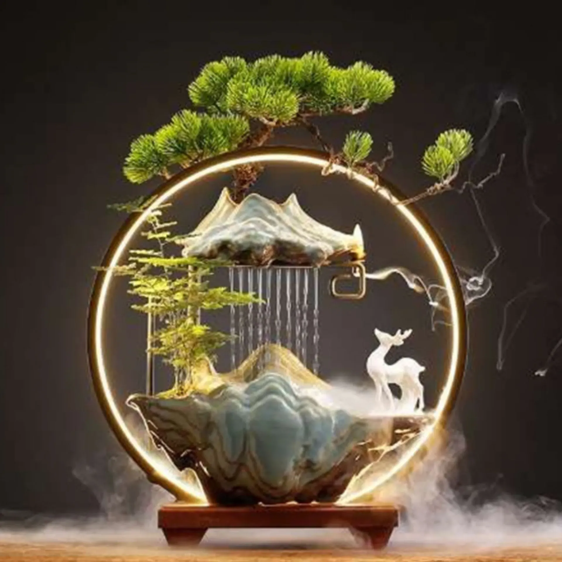Zen Feng Shui Style Indoor Waterfall