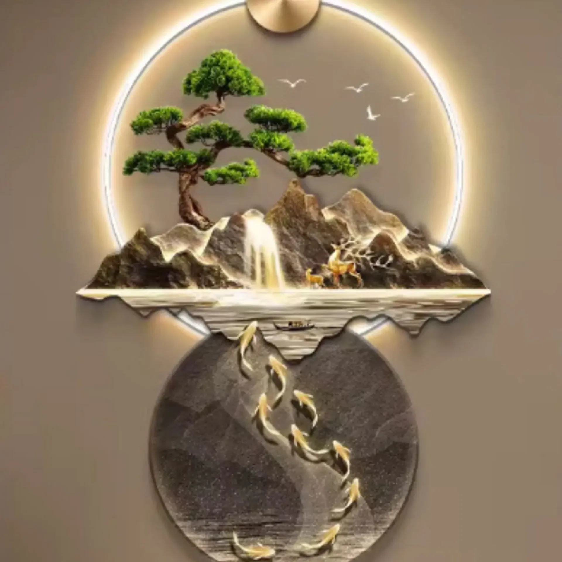 3D Wall Art Modern Oriental-style Sculpture
