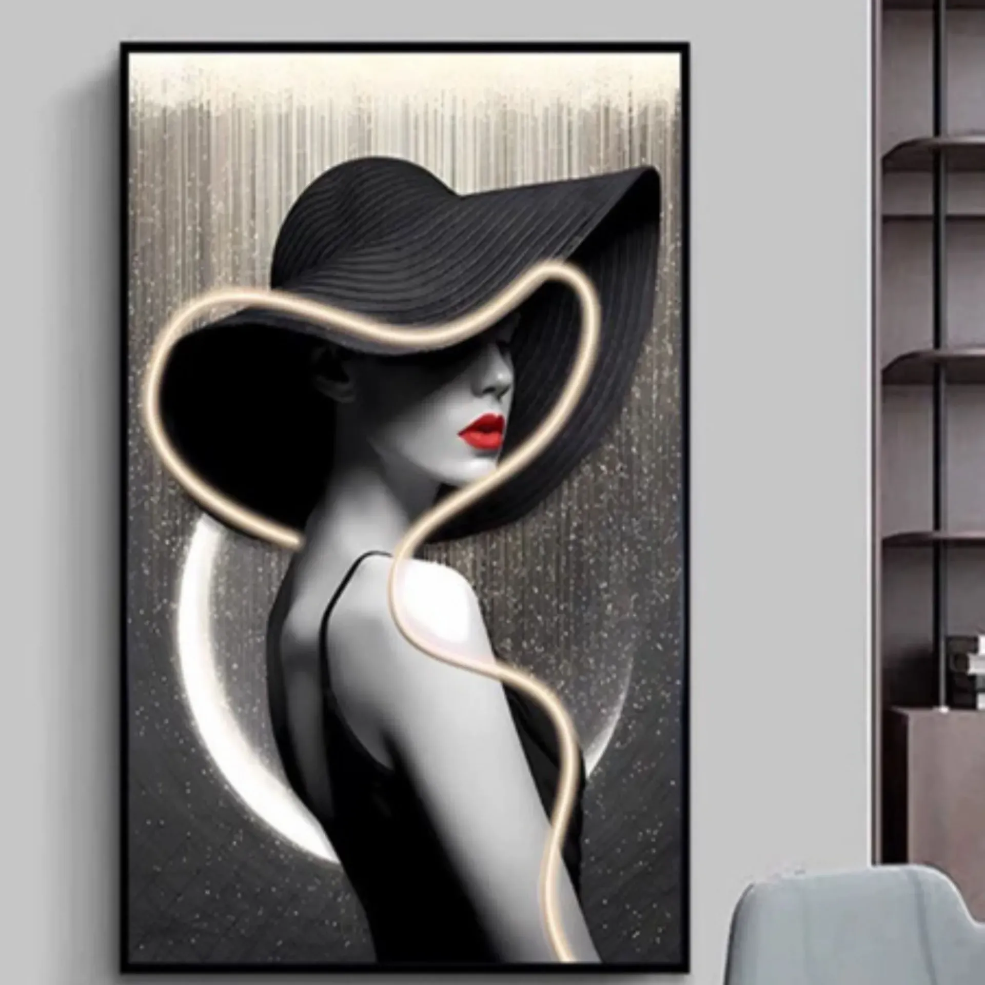 Modern Canva Wall Art Painting  Aluminum Alloy Frame
