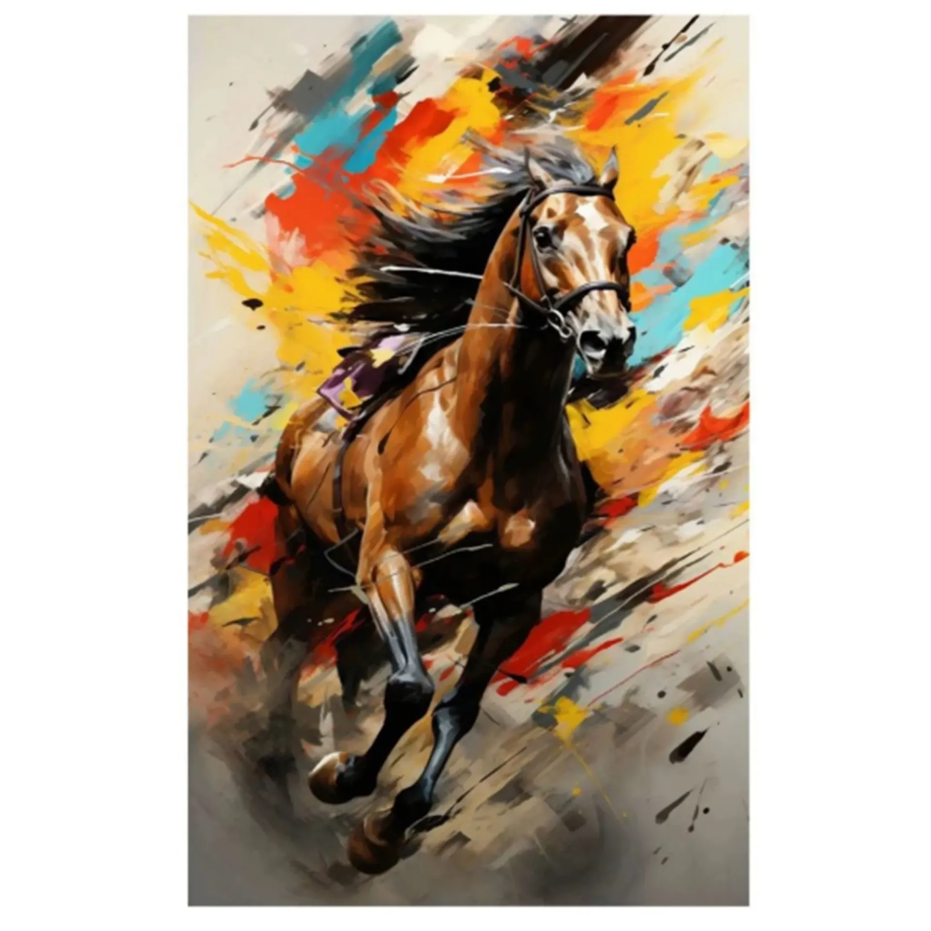 "Galloping Freedom" Canvas Art Print By Wallisto