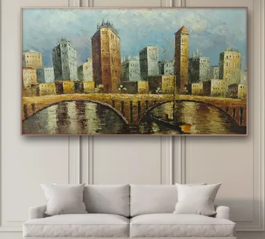 City Skyline Painting