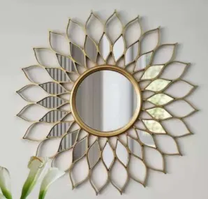 Sunflower-inspired Decorative Wall Mirror