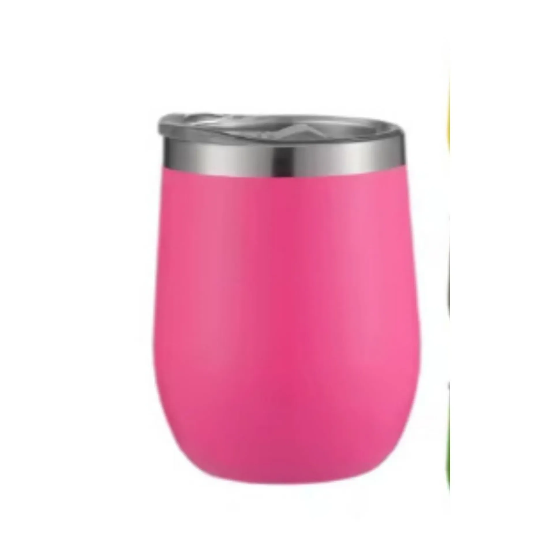 Egg-shaped stainless steel tumblers