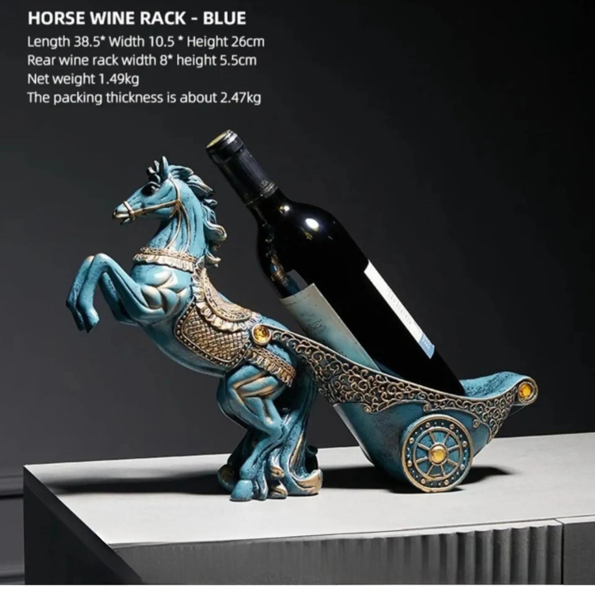 Decorative Horse-themed Wine Bottle Holder