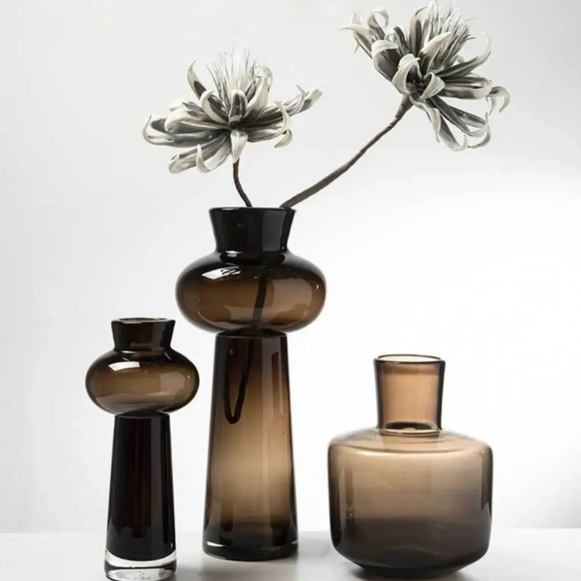 Modern Hand Blown Glass Vases (23*19*8 cm)