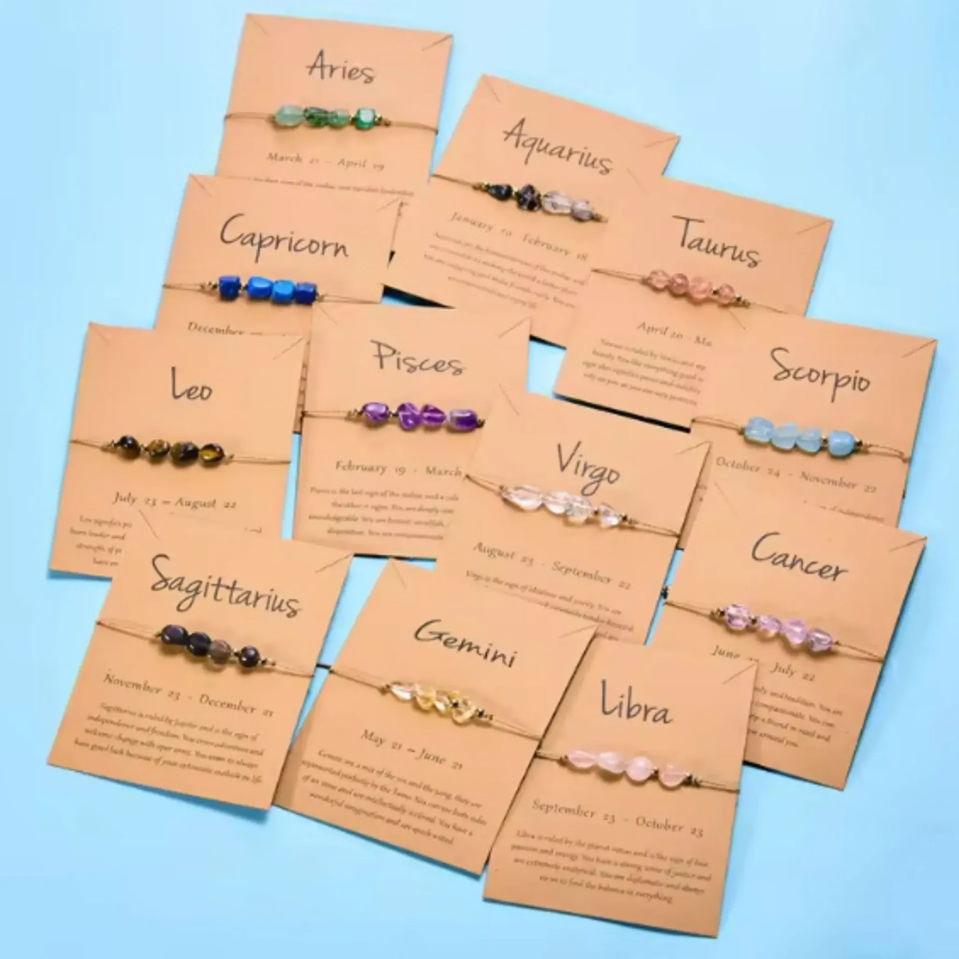 Crystal Stones Handmade Bracelets (Aries)